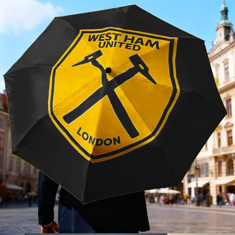 West Ham United Mini Five-Fold Lightweight Umbrella, Eight-Bone Frame, for Home Travel and Outdoor Use in Any Season Fan Gifts