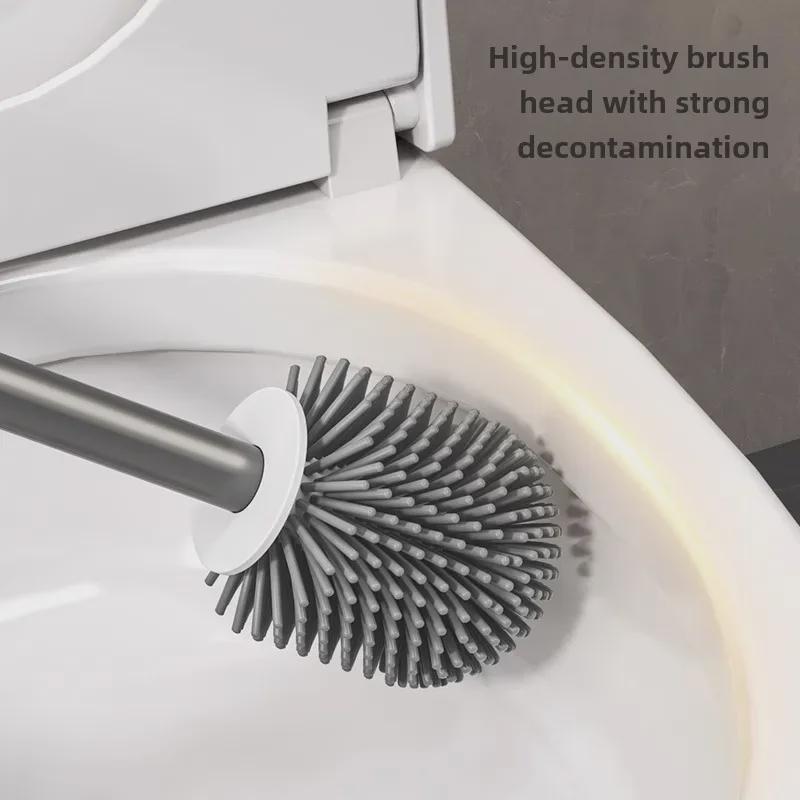 Universal Silicone Toilet Brush Head for Effective Bathroom Cleaning