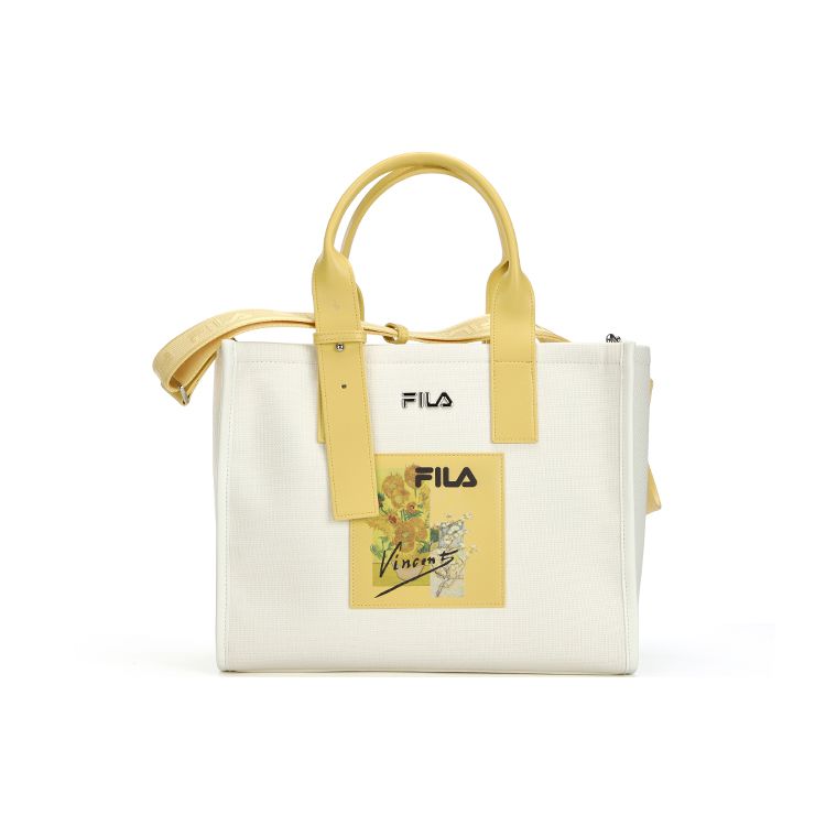 FILA Fashion Casual Large Capacity Canvas Tote Bag Women bags Swamp-Khaki F13W218171F-DK XS