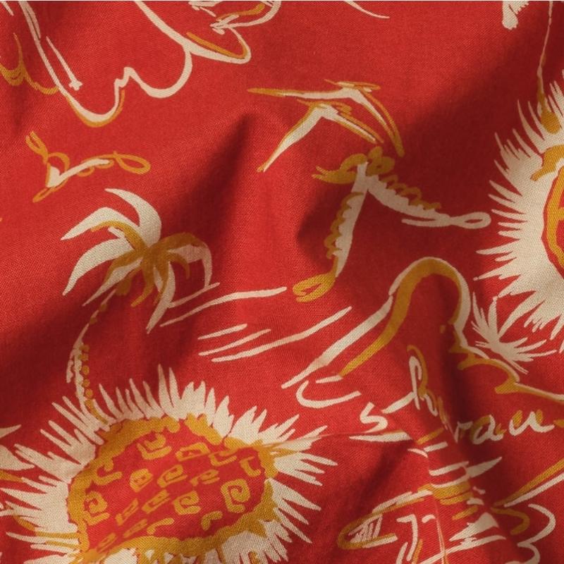 Presidents Shirt Reef Maui Print Rust Pif1m40000a49