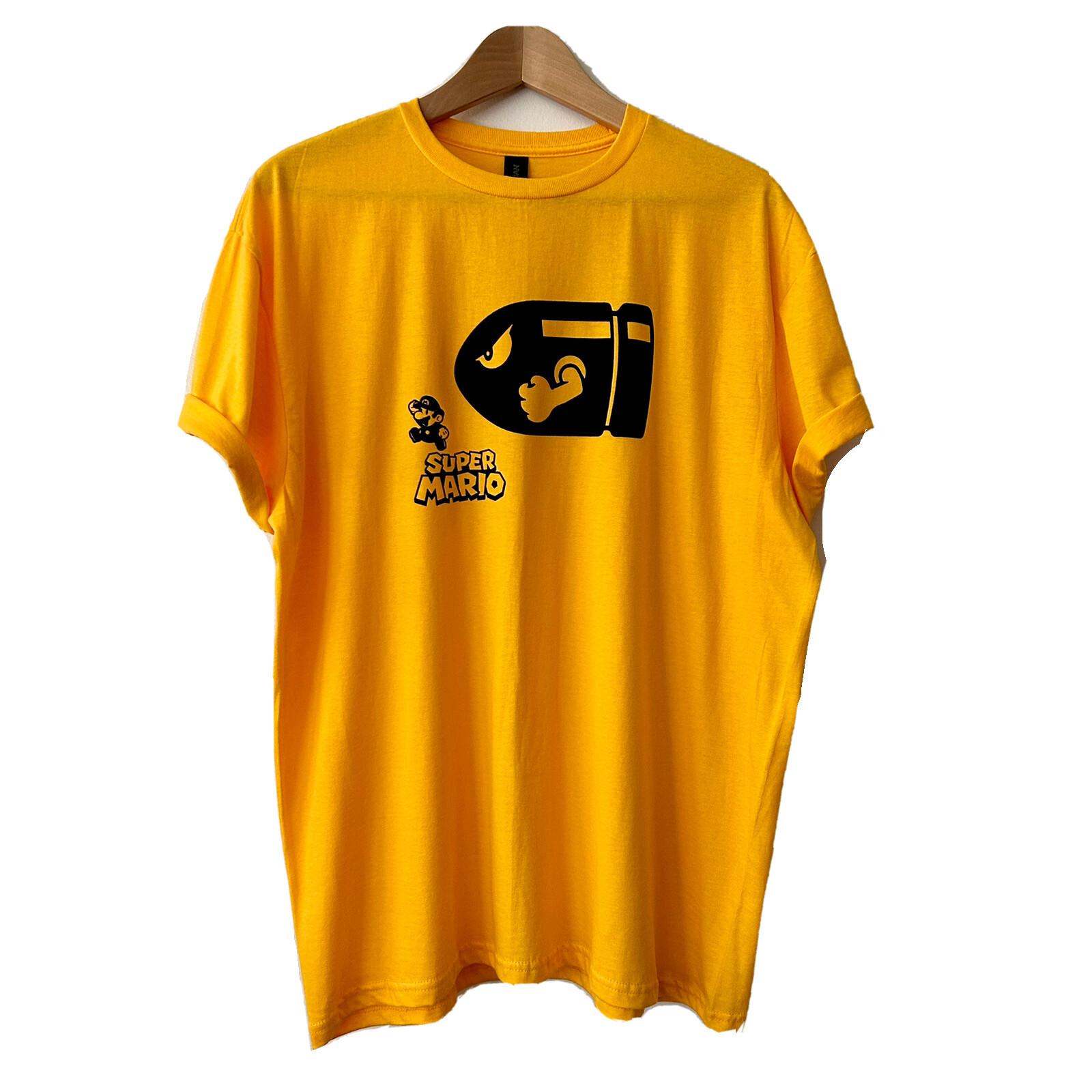 Bullet Bill Super Mario T-Shirt 100% Ringspun Cotton NEW Mens Unisex Size S-XL Unisex T-Shirt M