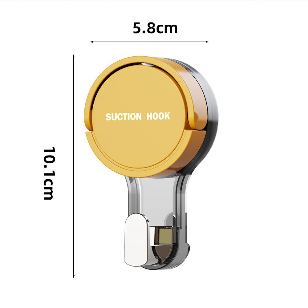 

Suction Cup Hooks No Punching Wall Hooks For Kitchen Reusable Towel Clothes Hanger Hook Home Bathroom Organizer Accessories жовтий