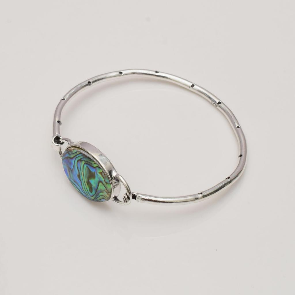 Abalone Shell Gemstone : 925 Sterling Silver Handmade Gemstone Bracelet Jewelry