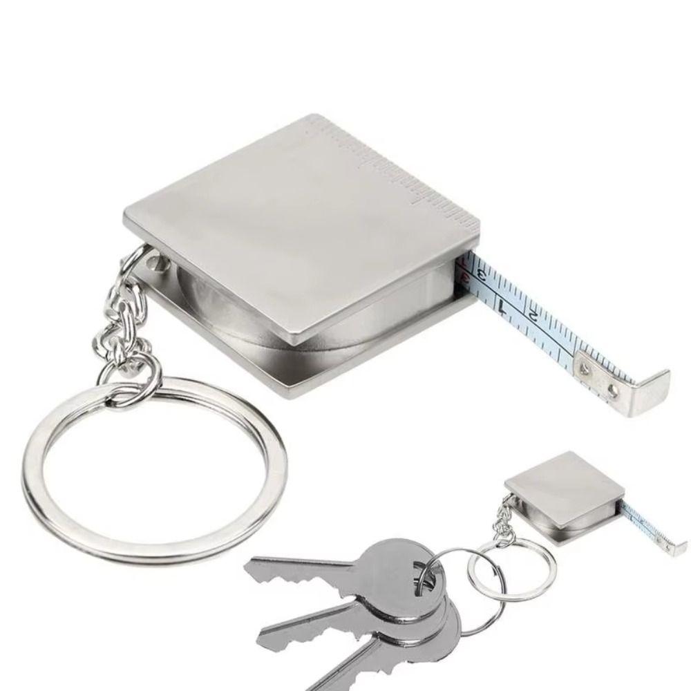Mini Size Tape Measure Keychain Portable Keyring Pull Ruler Retractable Gauging Tools  Hand Gauging