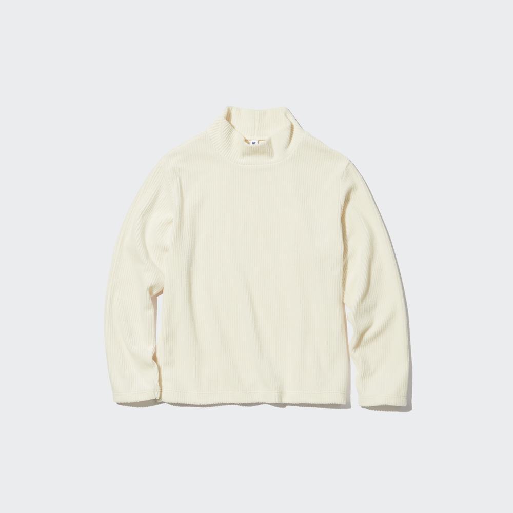 

Флисовая футболка UNIQLO KIDS с высоким воротником и длинными рукавами