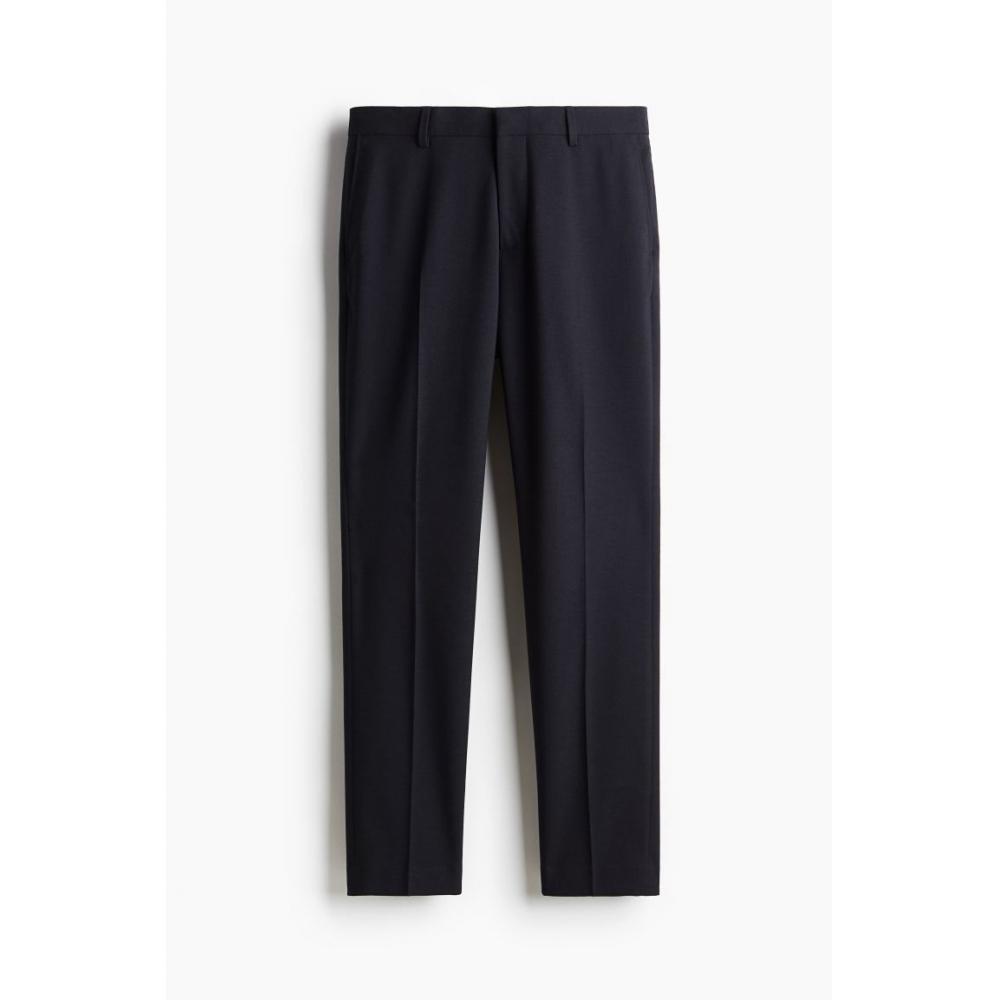 H M sliM Fit Suit Pants Navy Blue