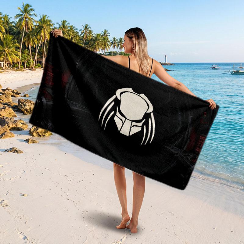 Large Beach TowelPredator Soft Absorbent Towel Beach Bath Home Use