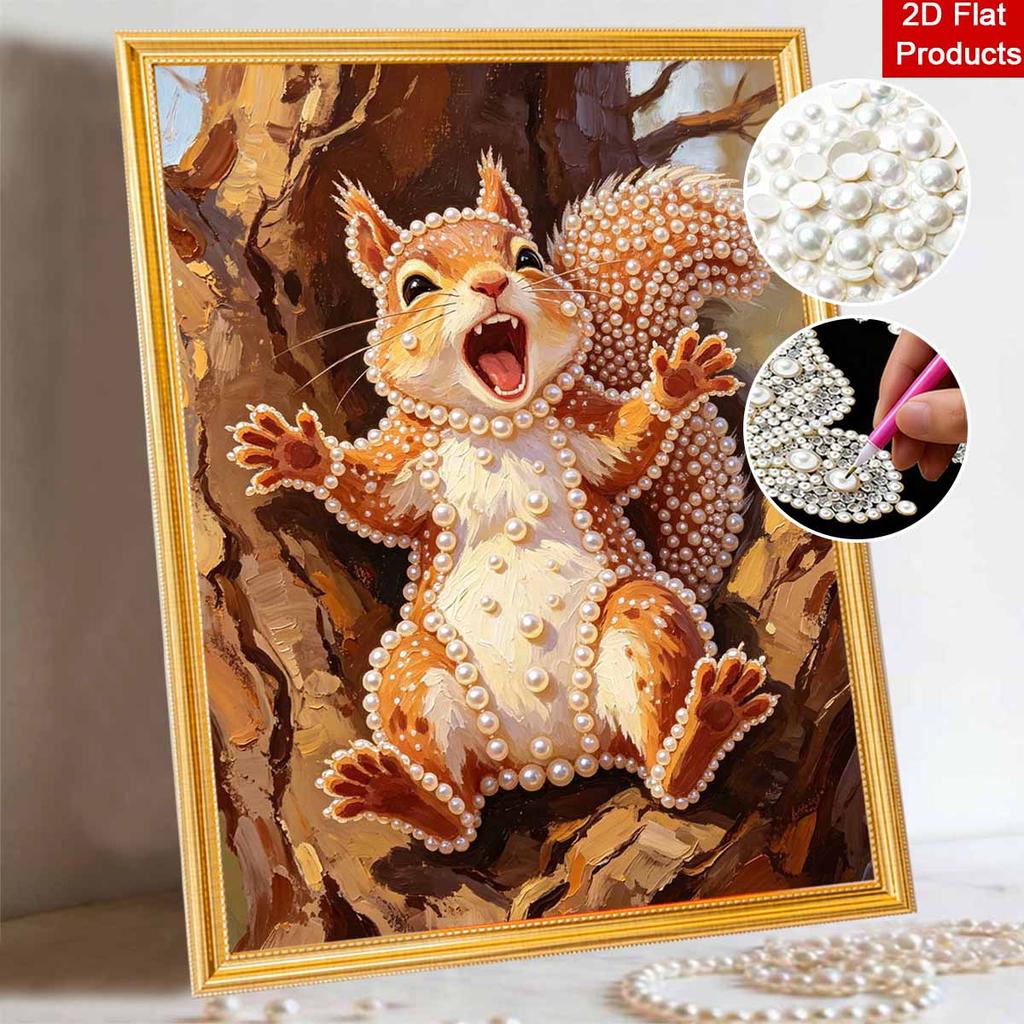 Pearl Painting Kit Squirrel DIY Home Decoration Painting