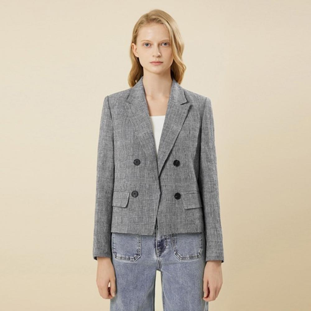 

She S miSS Льняной жакет в клетку Swwjkn21040 MELANGE BEIGE/55