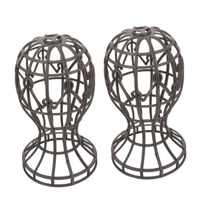 KESYOO 2-Pack Portable Plastic Wig Stand, Hair Styling Head Display, Fits Hats, Glasses, and Head Accessories, Approx. 5.9 X 5.9 X 11.4 Inches