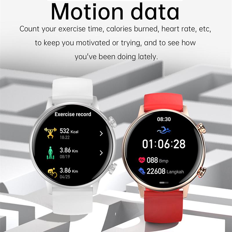 Reloj Inteligente Amoled Mujer Llamada Bleutooth Smartwatch Asistente de Voz Healthtracker Relojes Deportivos Reloj Impermeable Damas