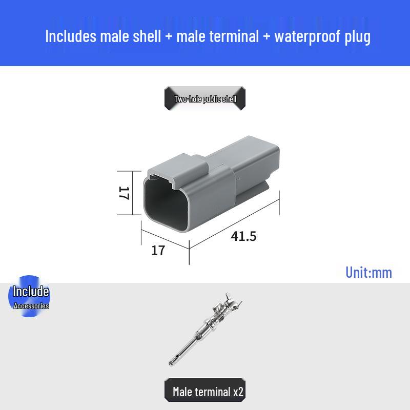 DT06-2S DT04-2P Waterproof Automotive Connector Male/Female Plug with Wiring Harness Terminal