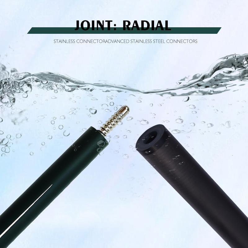 OKHEALING Carbon Fiber Pool Cue Billiards Sticks 12.4mm Tip Uni-loc Joint 147cm/58inch Length 19~20oz Weight Billiard Cue, Green