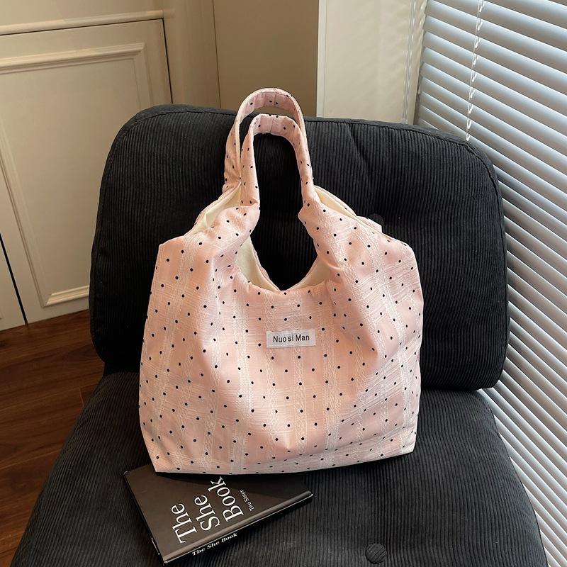 Canvas Bag Women's 2025 New Popular Summer Fashion Student Class Commuting Shoulder Bag Large Capacity Tote Bag