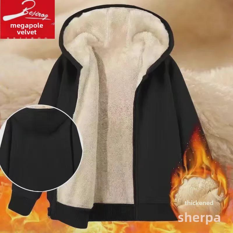 Men's Korean Style Thickened Fleece Hooded Jacket