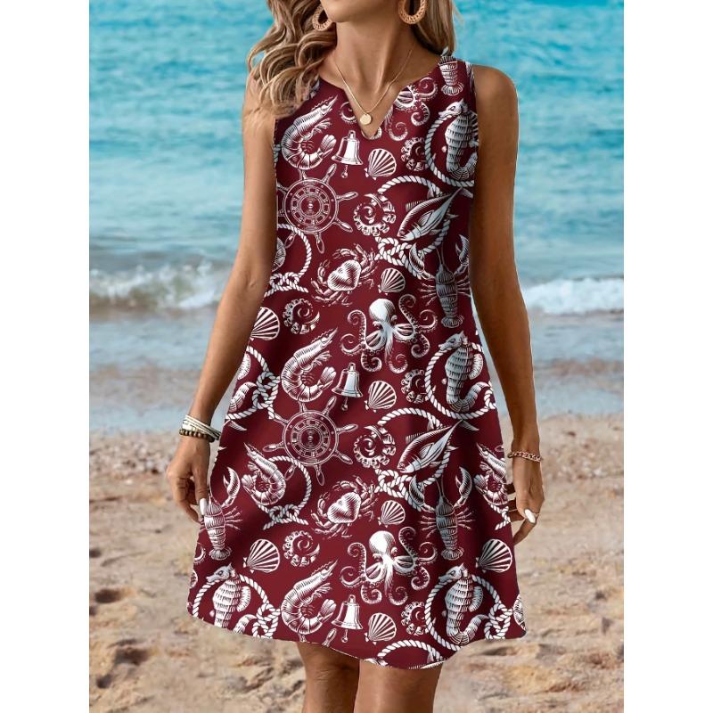 

Женское платье без рукавов, Рождественское платье. ... S