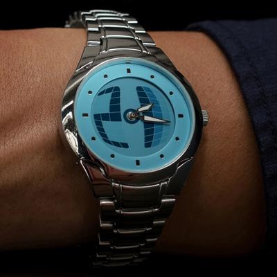 Blue Y2K Quartz Watch Alien Pointer Number Dual Display Creative Stainless Steel Business Watches Men Dynamic Design AAA Clcok