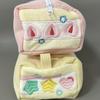 Strawberry Pencil Case Large Compartment Corduroy Pencil Pouches Portable Cosmetic Bag For Student School Supplies