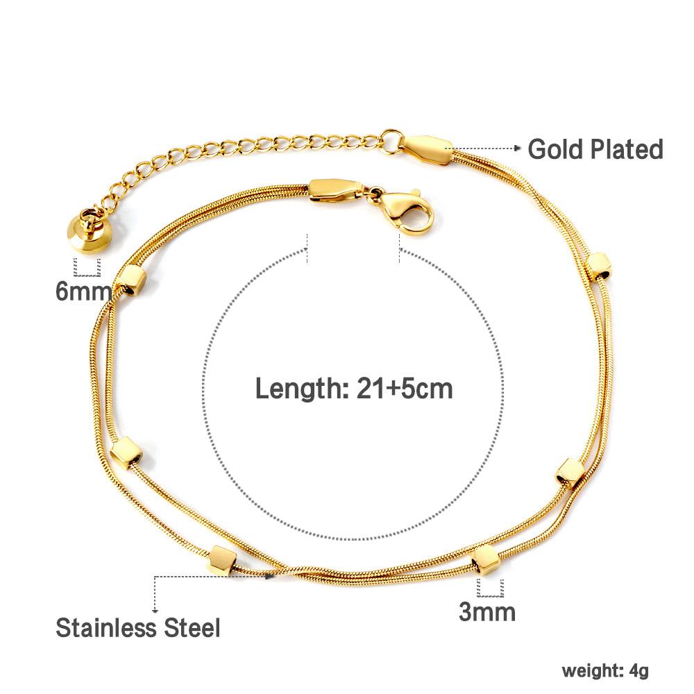 Fashionable Cross Ankle Bracelet Fade Resistant Minimalist Elegant Women Foot Jewelry