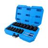 16 Pcs 1 2 Lug Nut Socket Set Non Marring 8 27mm Locking Nut Removal Tool with 2 Center Punches Chrome Vanadium Steel