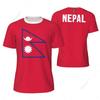 NEPAL Flag 3D Print Sports Quick-dry Breathable Men T-shirt Outdoor Football Jersey Loose Short-sleeve Parent-child Top Clothes