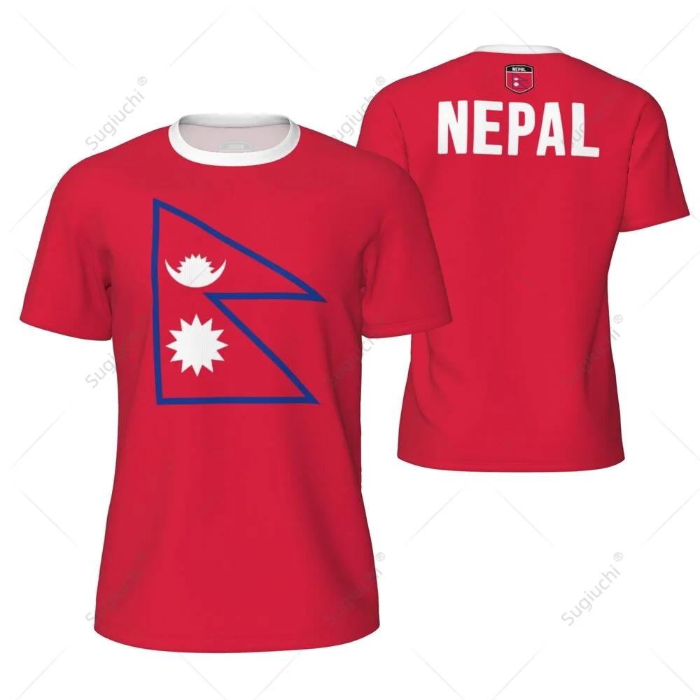NEPAL Flag 3D Print Sports Quick-dry Breathable Men T-shirt Outdoor Football Jersey Loose Short-sleeve Parent-child Top Clothes