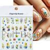 Nail Art Stickers Ins Relief Three-dimensional 5D Summer Oil Painting Small Flower Flower Adhesive Nail Stickers