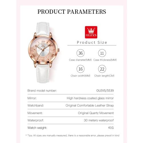 Stylish Women's Wristwatch, Waterproof, Ultra-thin, Leather Strap, Analog, Small, Simple Dial, Easy To Read, Fashionable, Slim, Lightweight, Watch for