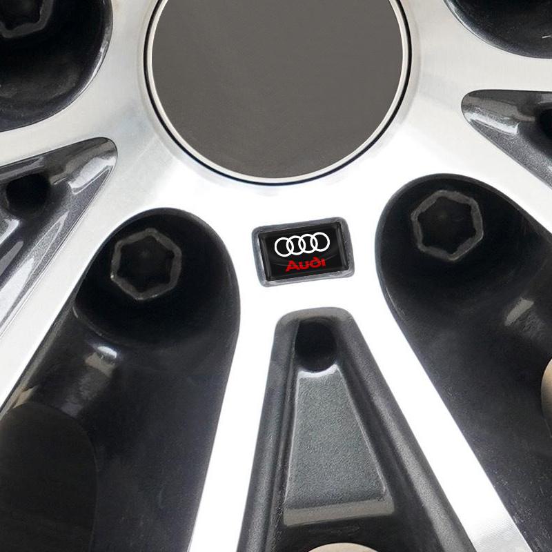 Car Styling 3D Epoxy Car Steering Wheel Dashboard Decoration Stickers For Audi A7 A8 A3 A4 A5 A6 TT Q3 Q5 Q7 A1 B5 B6 B7 B8 B9 8P C6 C5 C7