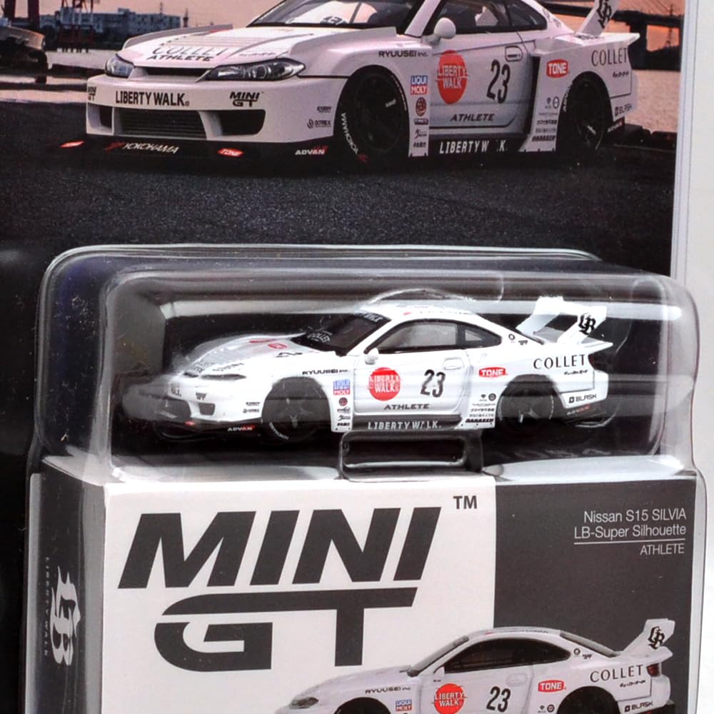 MINI GT 164 Scale Nissan LB-Super Silhouette S15 Silvia Athlete (U.S. MiJo Toys Exclusive) MGT01054-BL