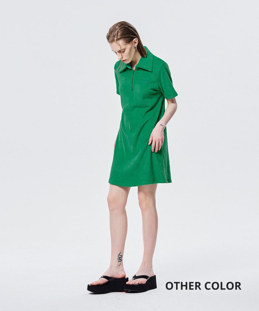 Le Sonnet Terry Zip-Up Dress Brown