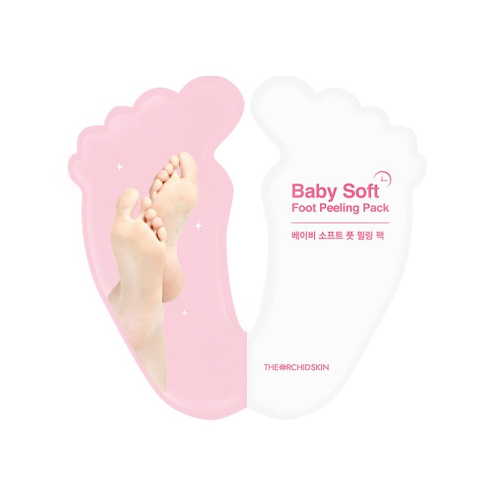 The ORCHID Skin Baby Soft Foot Peeling Mask - Professional Exfoliating Treatment for Cracked Heels & Calluses, 2 Pairs
