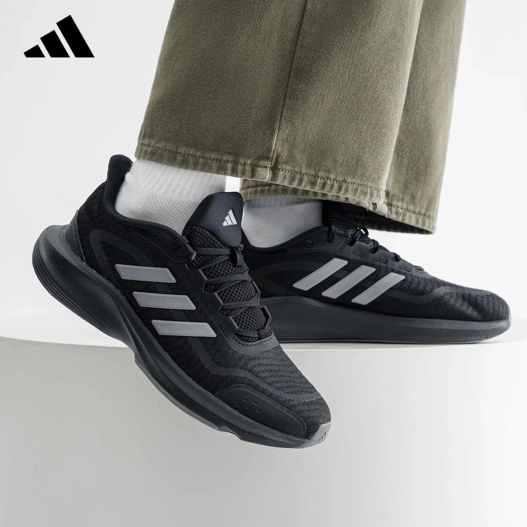 Adidas Men's Running Shoes, Spring Black Knight Outdoor Lightweight Durable Breathable Casual Travel Sneakers, Black