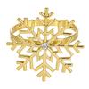 1/2/6Pcs Golden Metal Napkin Ring Faux Pearl Decor Snowflake Design Winter-themed Napkin Holders Weddings Parties Table Decor