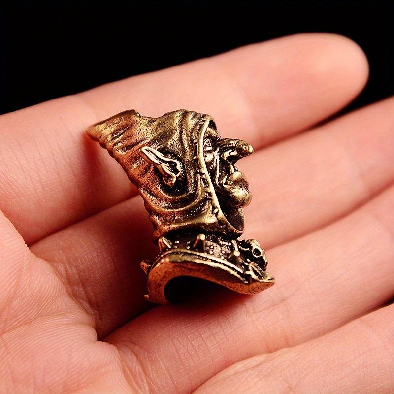 Reines Messing Clown Kreativer Messergriff Fortune Stoff Schnalle Anhänger Hängeornament DIY Schlüsselanhänger Zubehör Anhänger