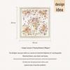 Shanghai Story 100% Mulberry Silk Double-Sided Floral Square Scarf