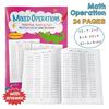 Mixed Operations Math Workbook with Answer for Grade 1-3 Learning Subtraction Addition Multiplication Division Practice Copybook