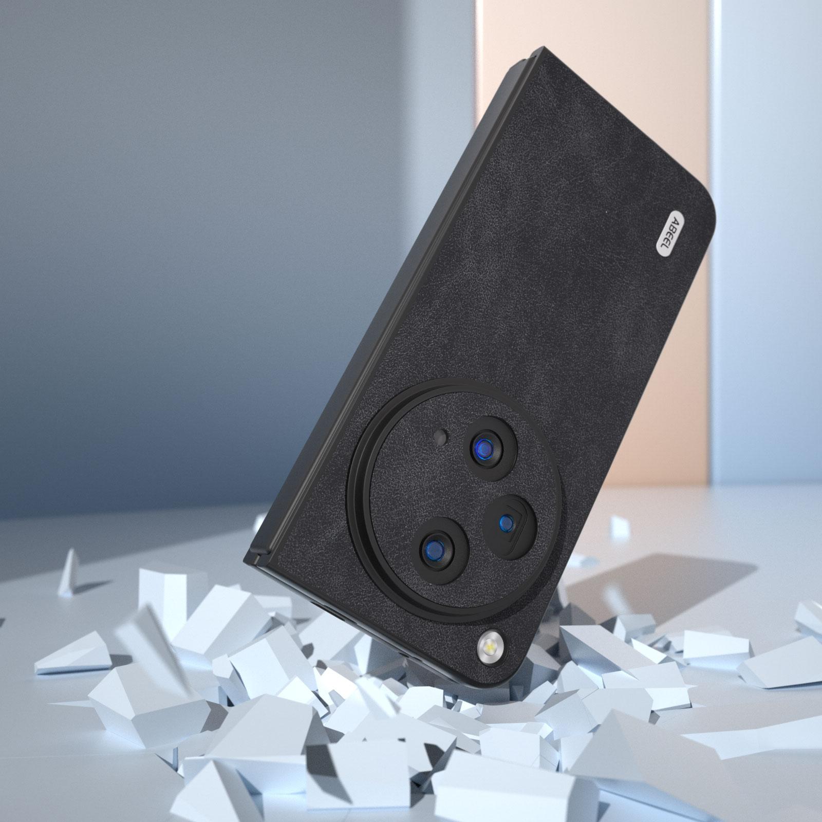 

ABEEL For Oppo Find N3 5G/OnePlus Open Slim Fit PU Leather Coated PC Phone Cover Black