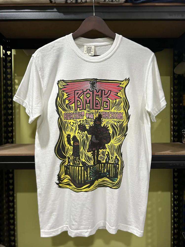 Винтажная футболка с логотипом группы Rage Against The Machine BL431 Унисекс XXXXL