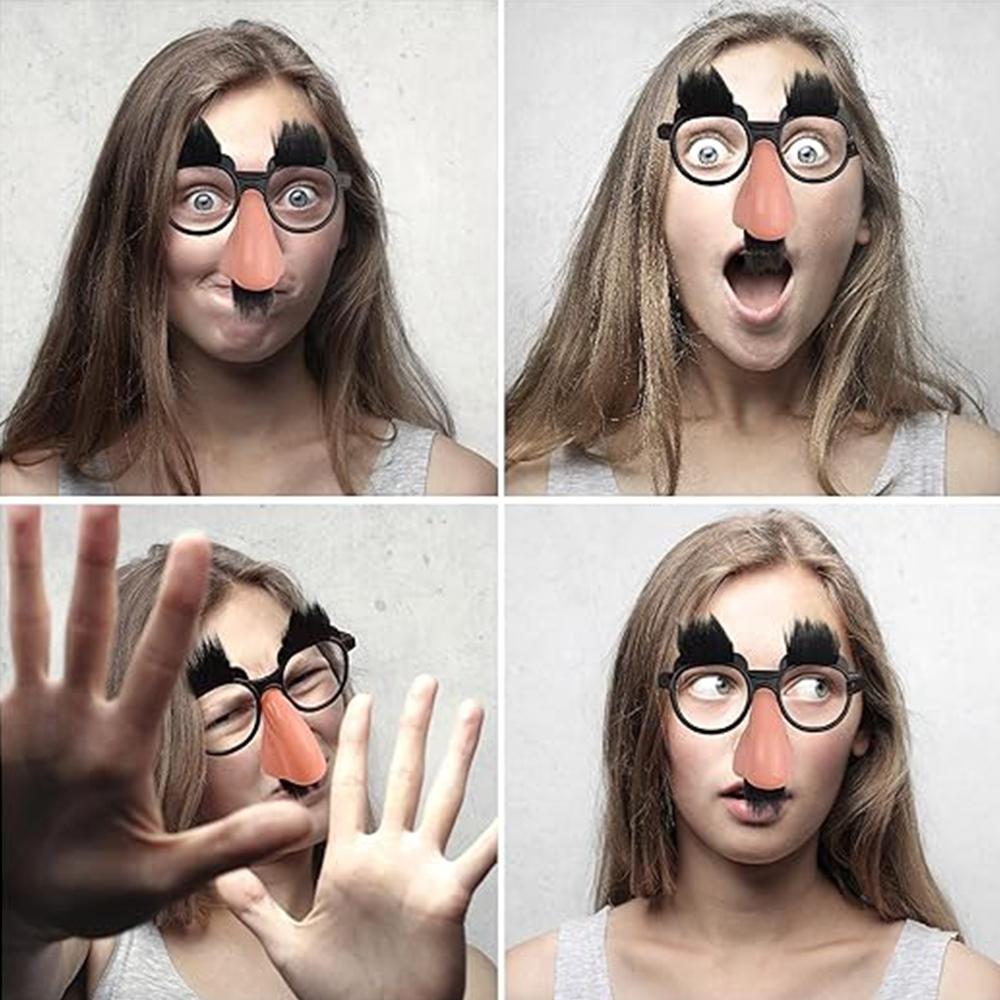 10Pcs Disguise Glasses With Funny Nose for Halloween and Birthday Parties