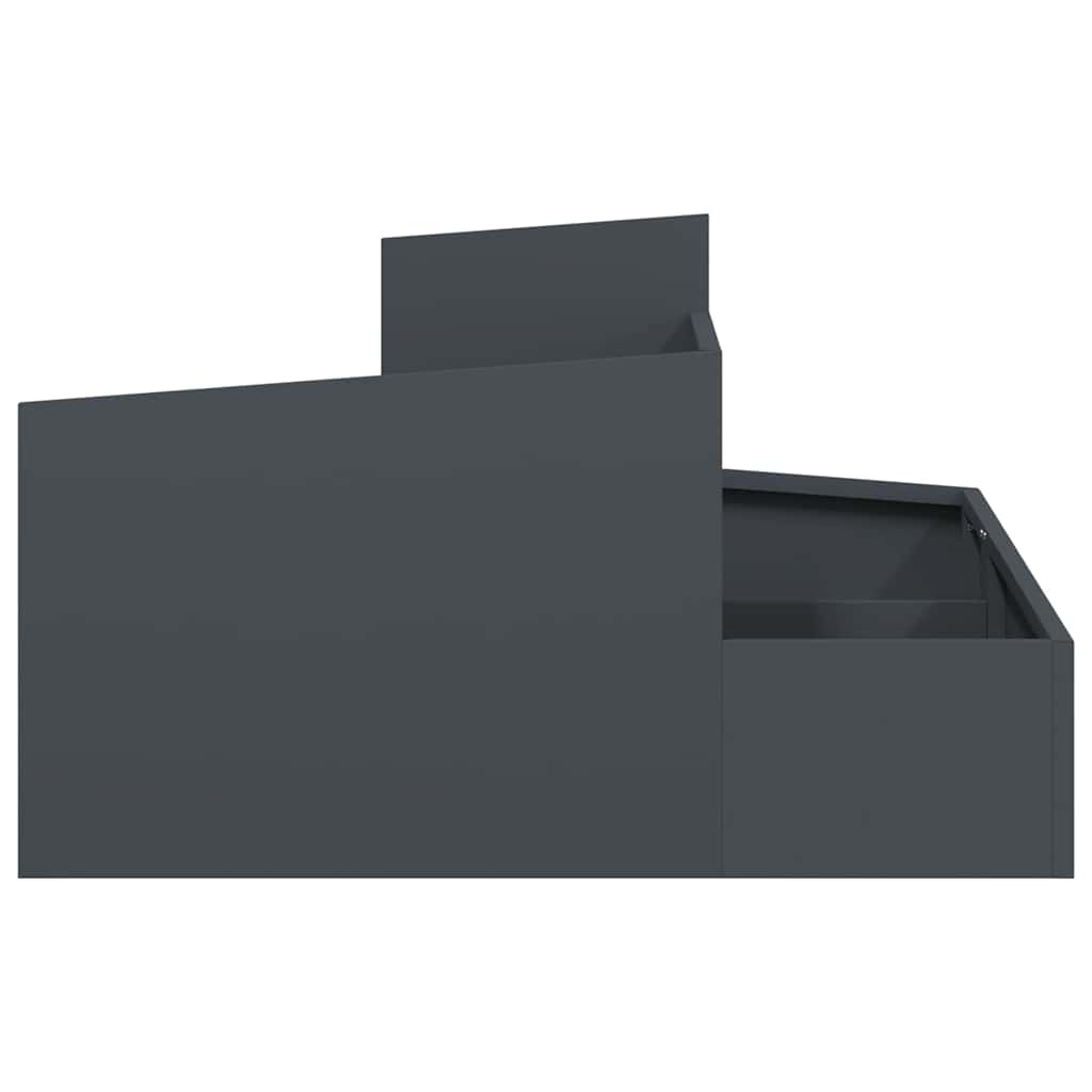 Garden Planter Anthracite 80 X 80 X 50 Cm