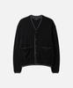 Draw Fit Wool Blend Layered Crop Cardigan [Black]