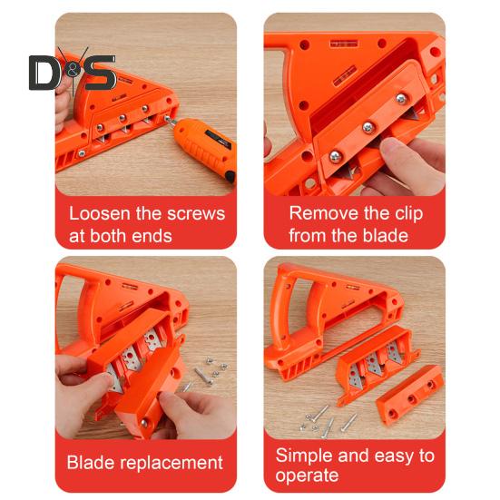 Gips-carton teșit gips-carton cu tăiere rapidă Rindea manuală Mâner ergonomic Instrument de rindeluit pentru plăci de gips-carton de 45/60 de grade, utilizat pe scară largă, cu lame ascuțite