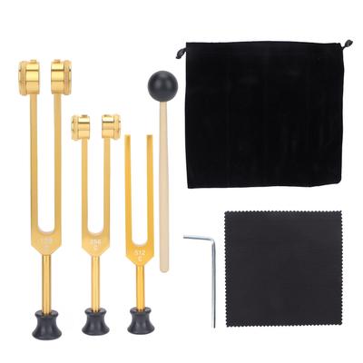 Stimmgabel-Set aus Aluminiumlegierung, 128 256 512 Hz, tragbares Stimmgabel-Heilinstrument für zu Hause