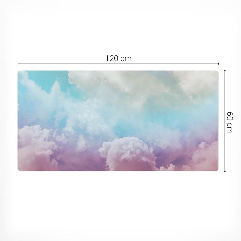 Anti-slip Gaming Mouse Pad Pastel Clouds 120X60 Cm