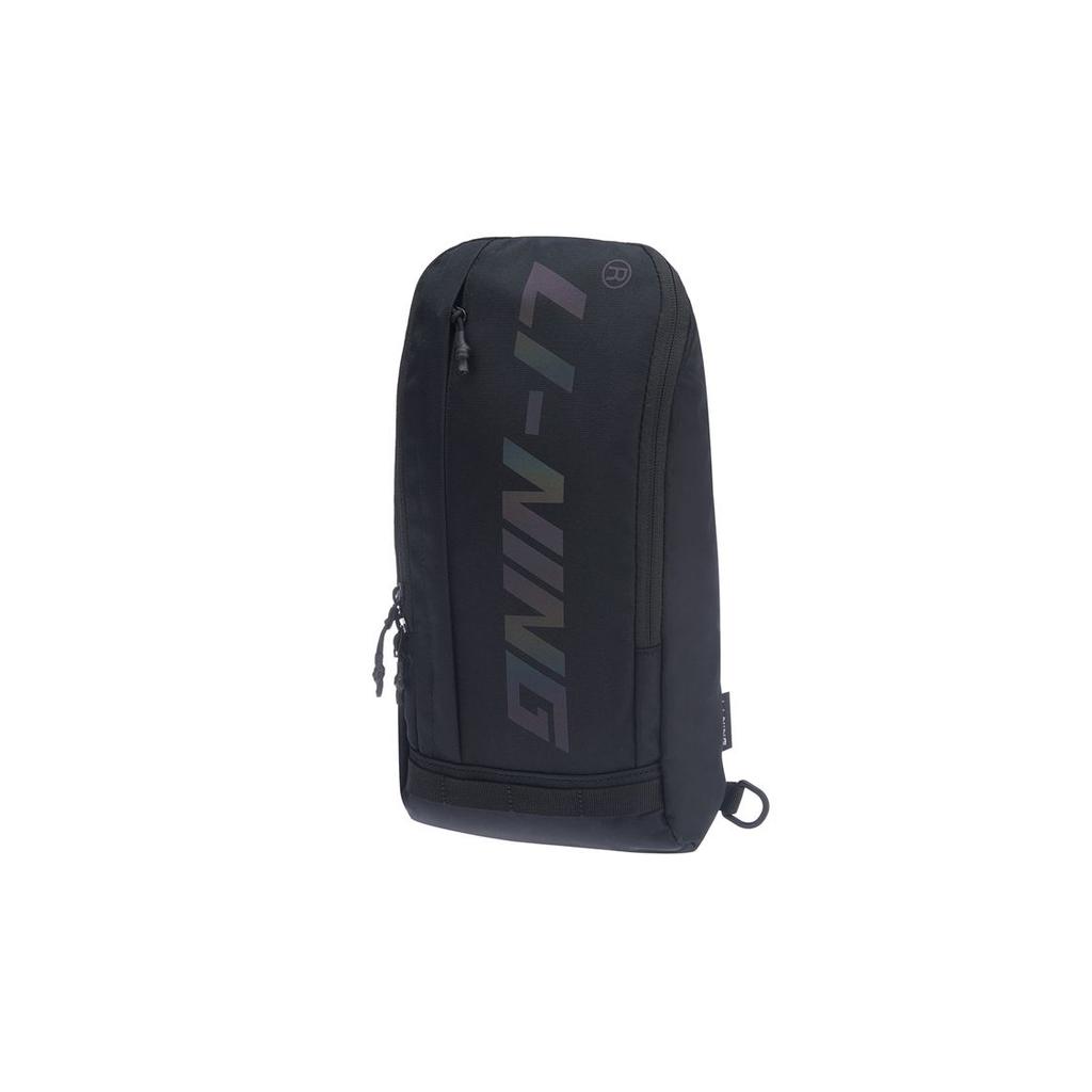 Li Ning Training Series Reflective Fabric Chest Bag Regular Couple Style Unisex Bags Black ABDR208-1