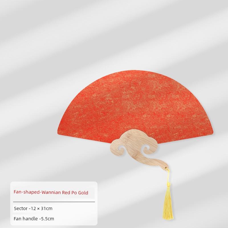 Thickened Xuan Paper Fan Surface Circular Fan Double-Sided Blank Paper Fan Painting Heart Card Paper DIY Kids Handmade Fan Painting Brush