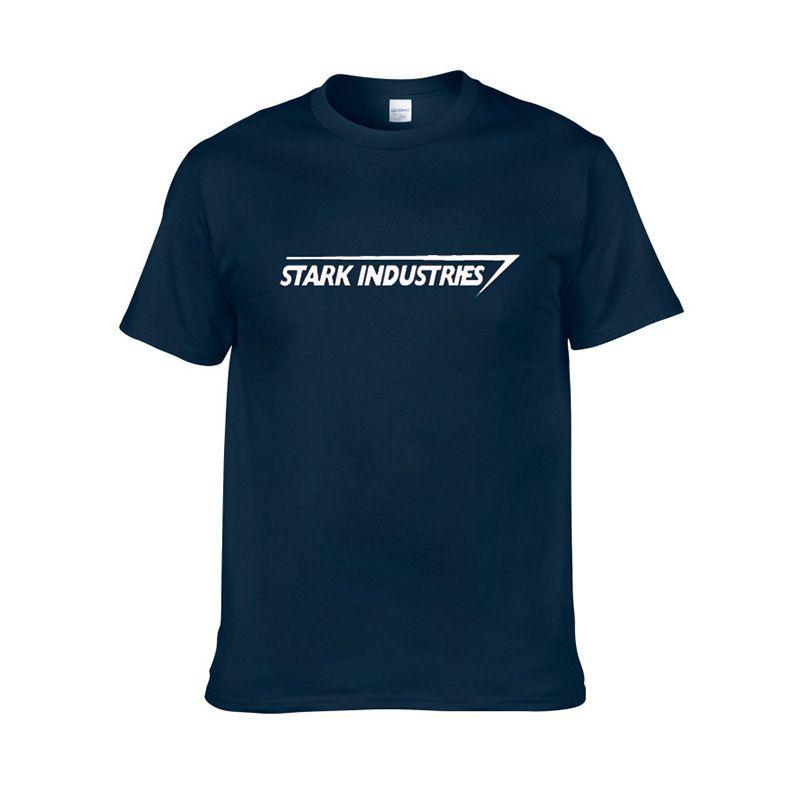 Premium Baumwollmischung Iron Man Stark Industries Kurzarm T-Shirt für Avengers-Fans