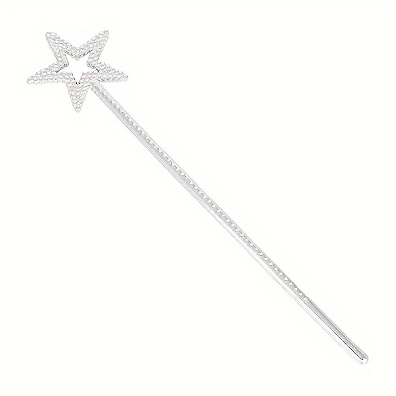 1 ks Hůlka princezny víly, Stříbrná kouzelná hvězdná hůlka, Hůlka Glindy, Zářící andělská hůlka pro dívky a dospělé, Kostým, Narozeninová oslava