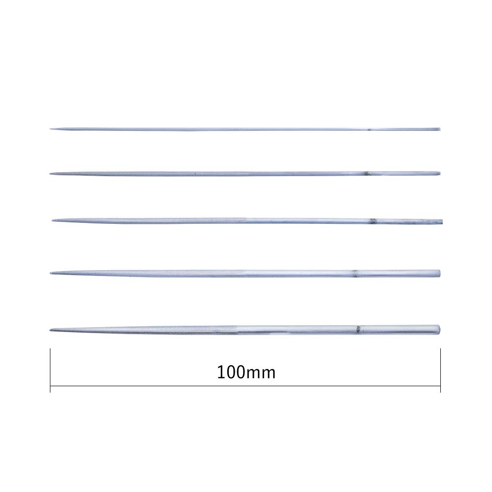 HOSCO Luthiers Tools Line Round Bright Clog Set File, Finish, Resistant, 5-Piece TL-BF5LR
